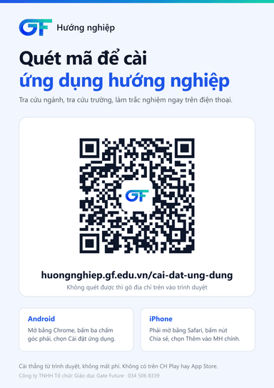 Xem trước tờ A4: mã QR lớn ở giữa, kèm địa chỉ trang và hướng dẫn cho Android với iPhone